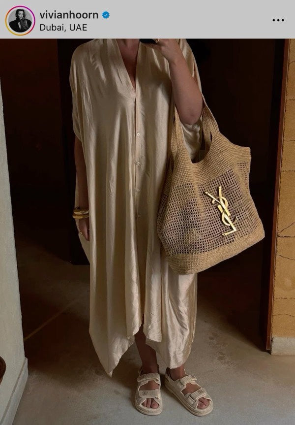 Luxury Handmade Straw Tote – Inspired by YSL