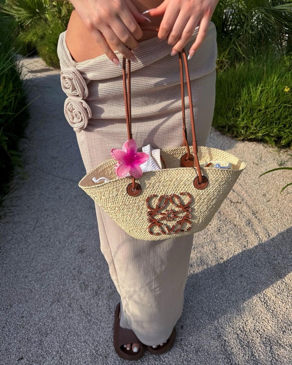 Handmade Moroccan Straw Tote Bag – Boho Summer Beach Bag – Artisanal Handwoven Tote from Morocco