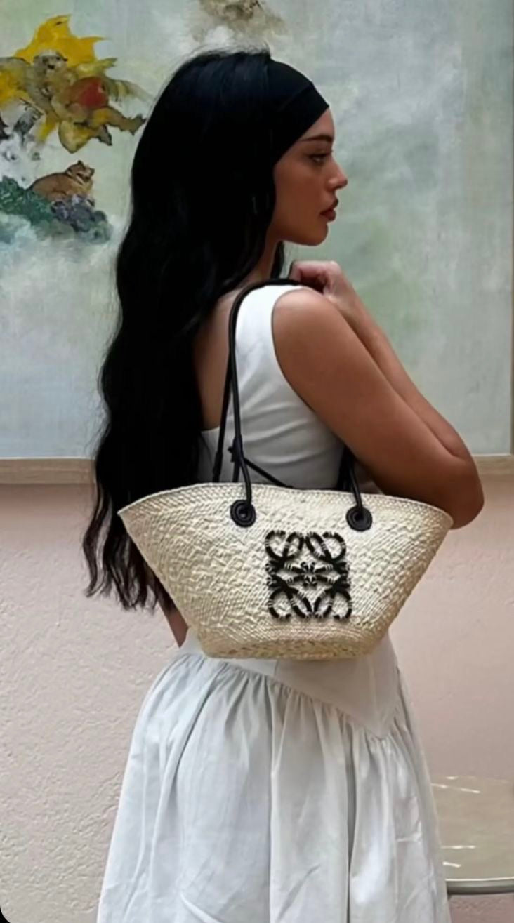 Handmade Moroccan Straw Tote Bag – Boho Summer Beach Bag – Artisanal Handwoven Tote from Morocco