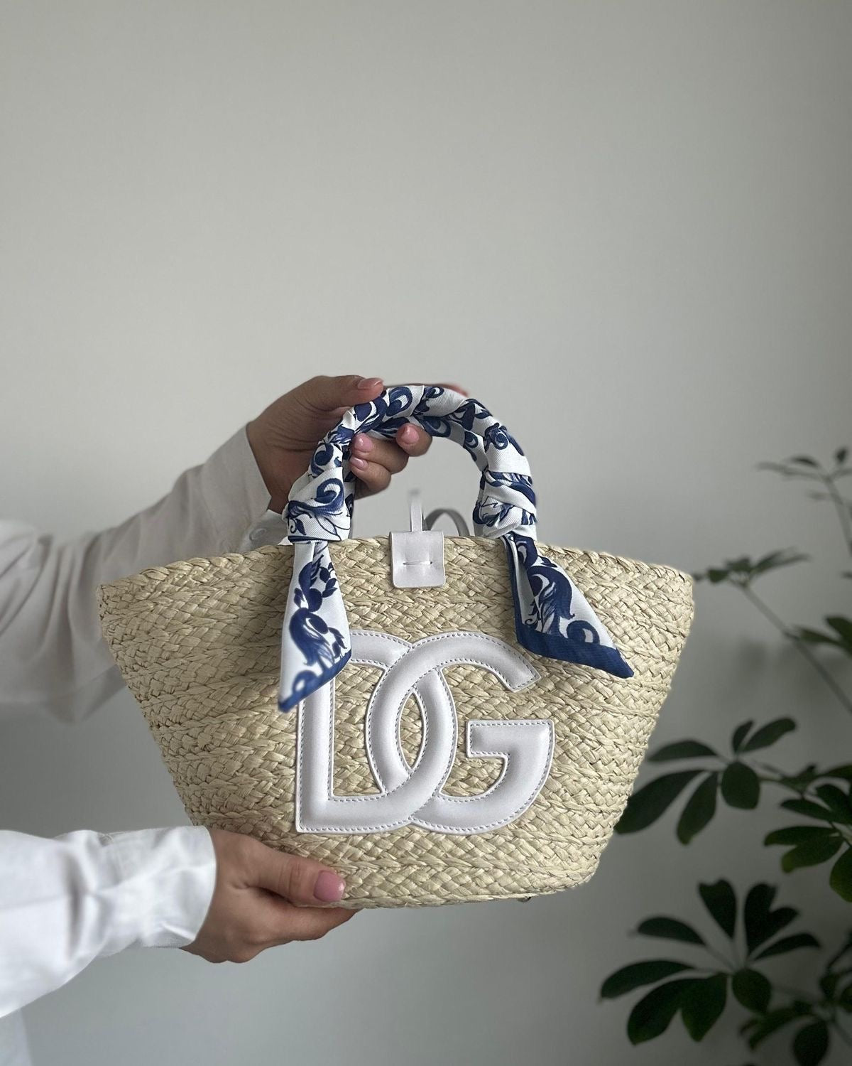 Luxury Handmade Moroccan Straw Tote – Colorful Handle Edition