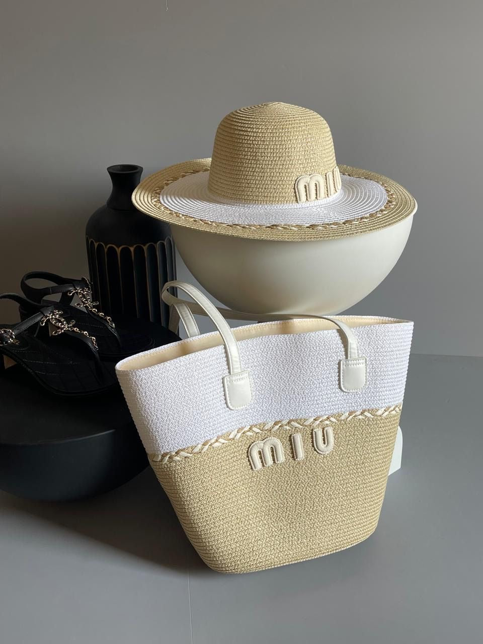 Handmade Straw Bag & Hat Set – Summer Beach Style