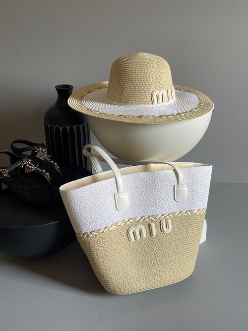 Handmade Straw Bag & Hat Set – Summer Beach Style