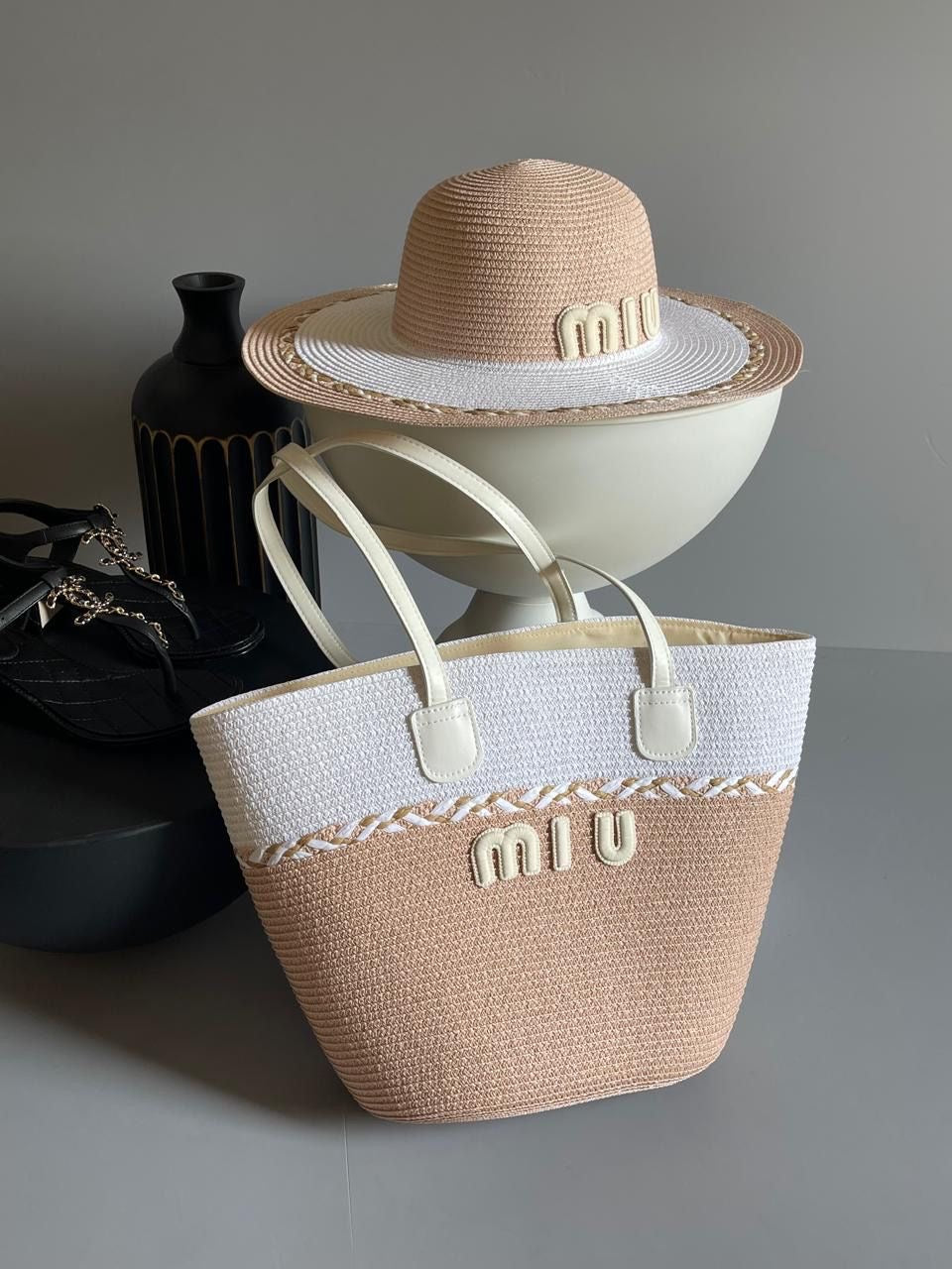 Handmade Straw Bag & Hat Set – Summer Beach Style