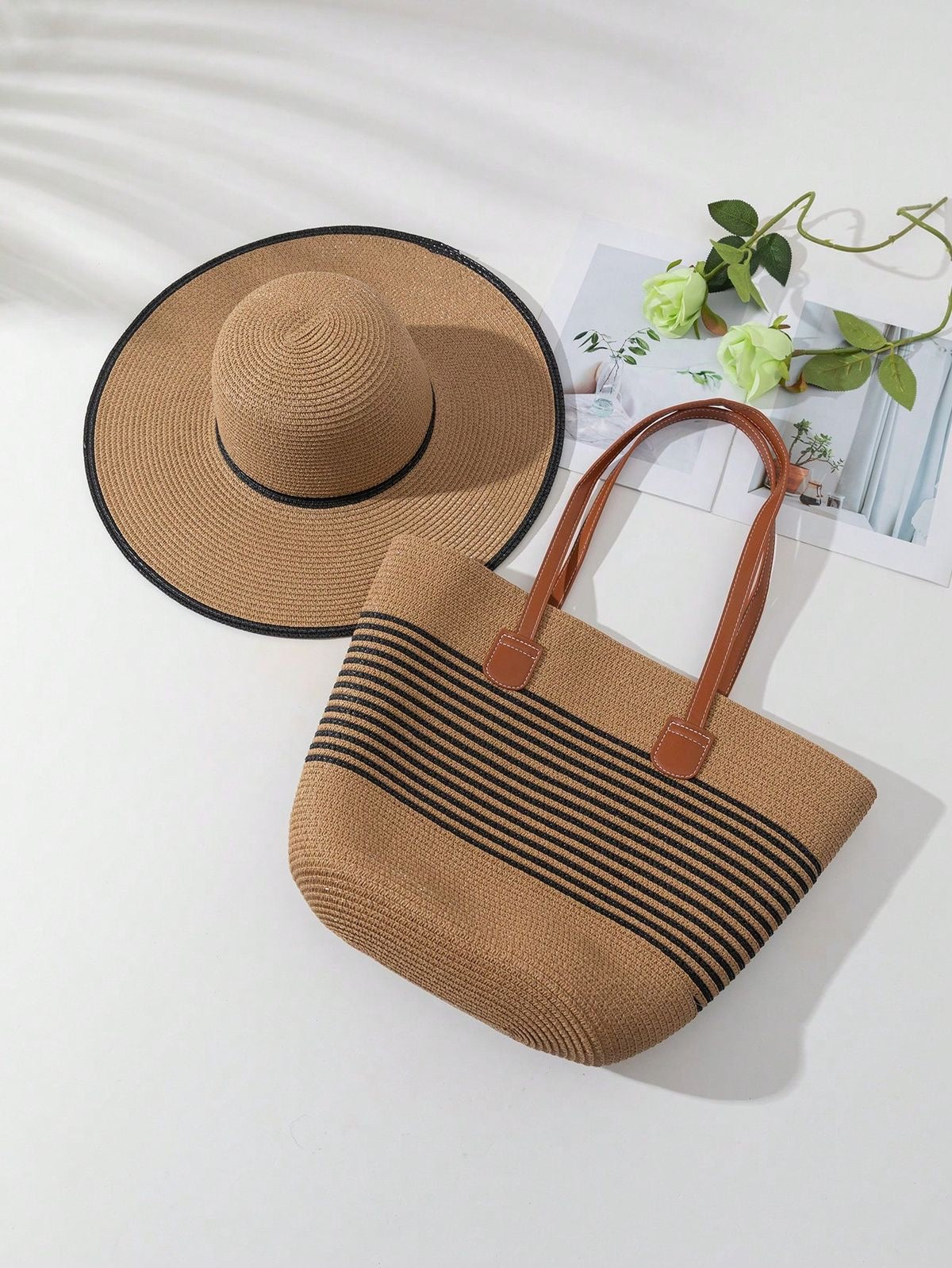 Summer Straw Bag & Hat Set – Beach Essentials