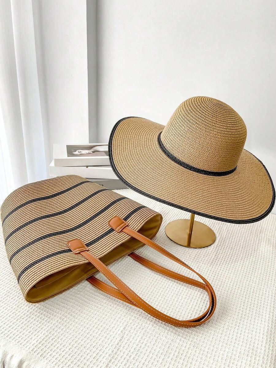 Summer Straw Bag & Hat Set – Beach Essentials