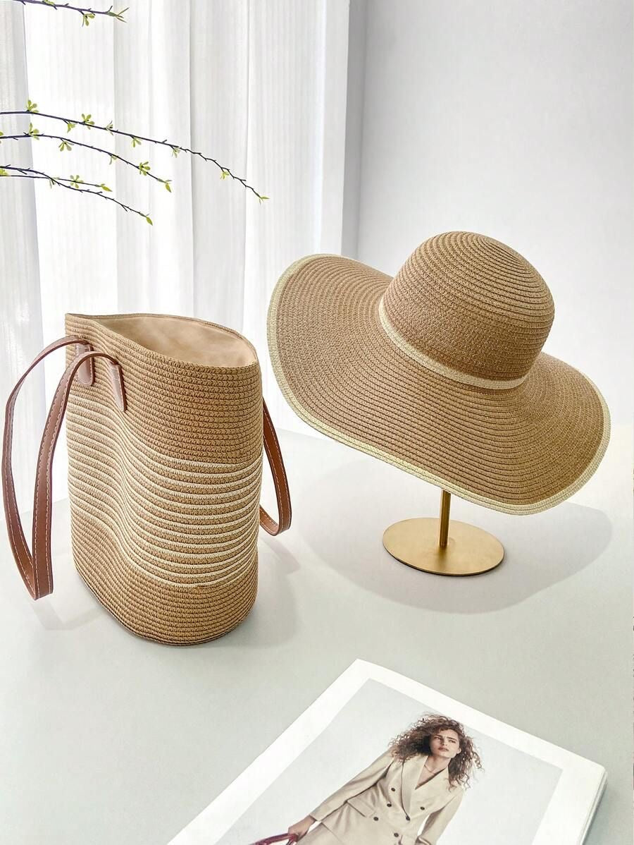 Summer Straw Bag & Hat Set – Beach Essentials