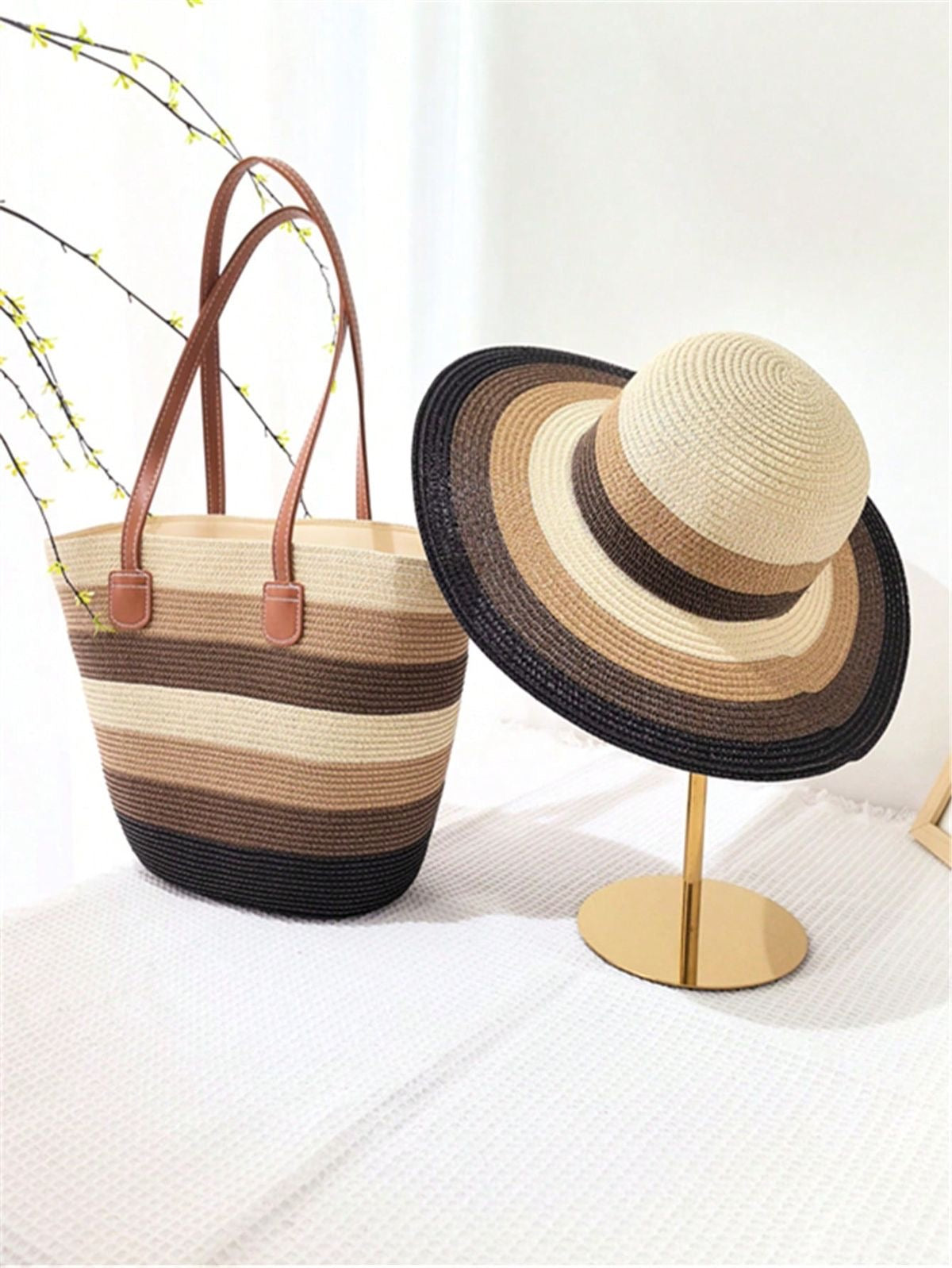 Summer Straw Bag & Hat Set – Beach Essentials