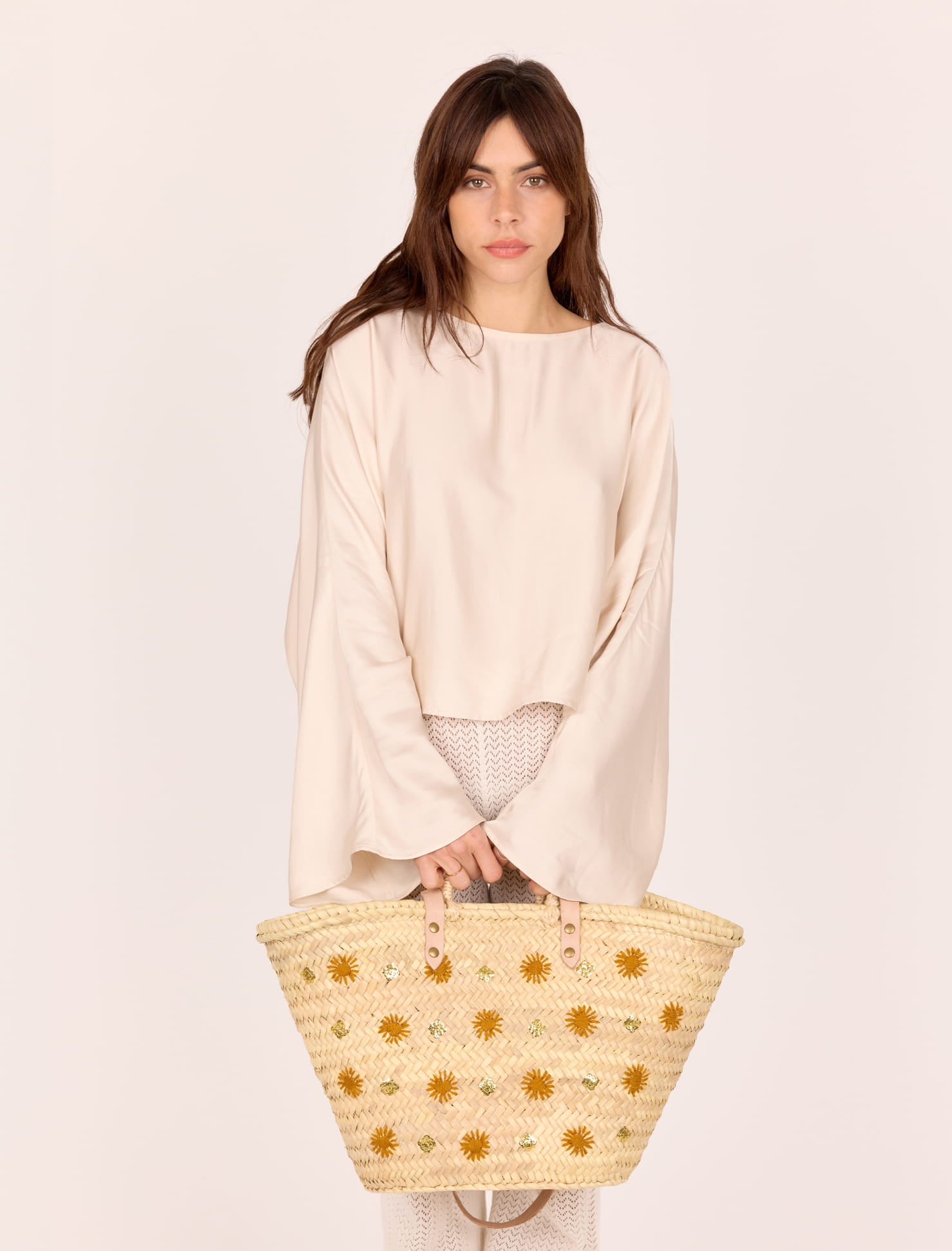 Artisanal Straw Beach Bag – Sunshine Edition